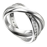 Russian Style Wedding Ring in Sterling Silver